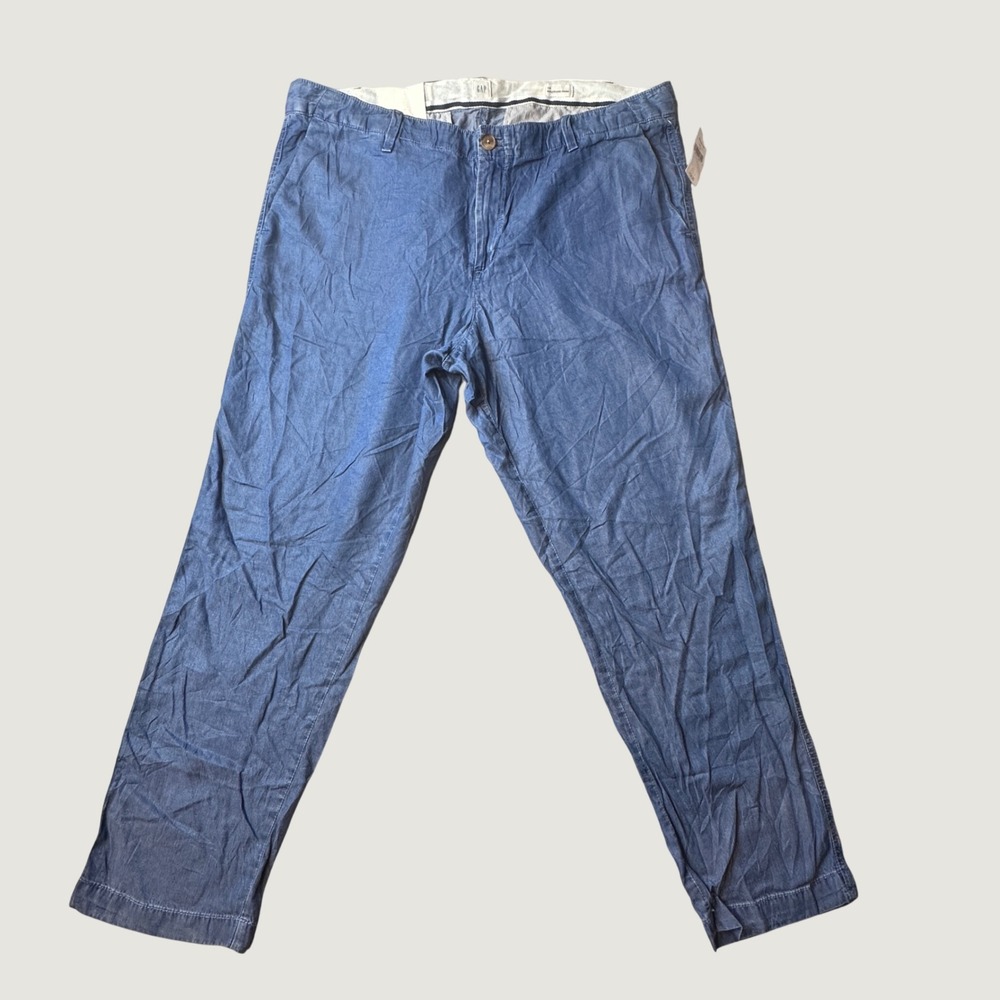 Gap Pants Womens 16 Girlfriend Chino Medium Indigo Wash Lyocell Casual NEW